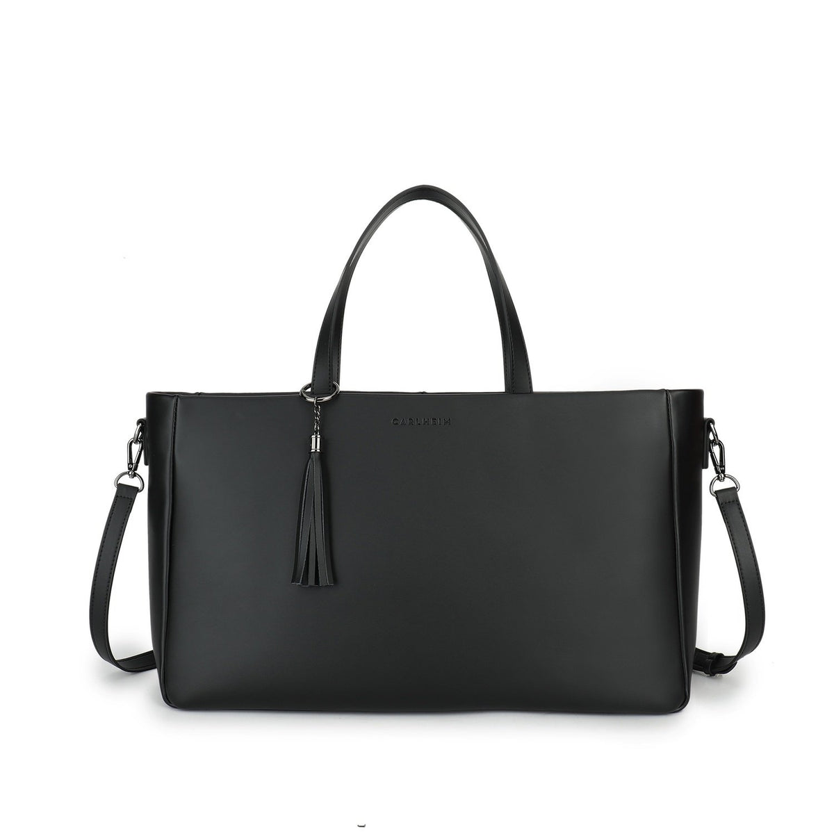 Carlheim Damen Schultertasche Aus Echtleder – Klassisches Design In Schwarz