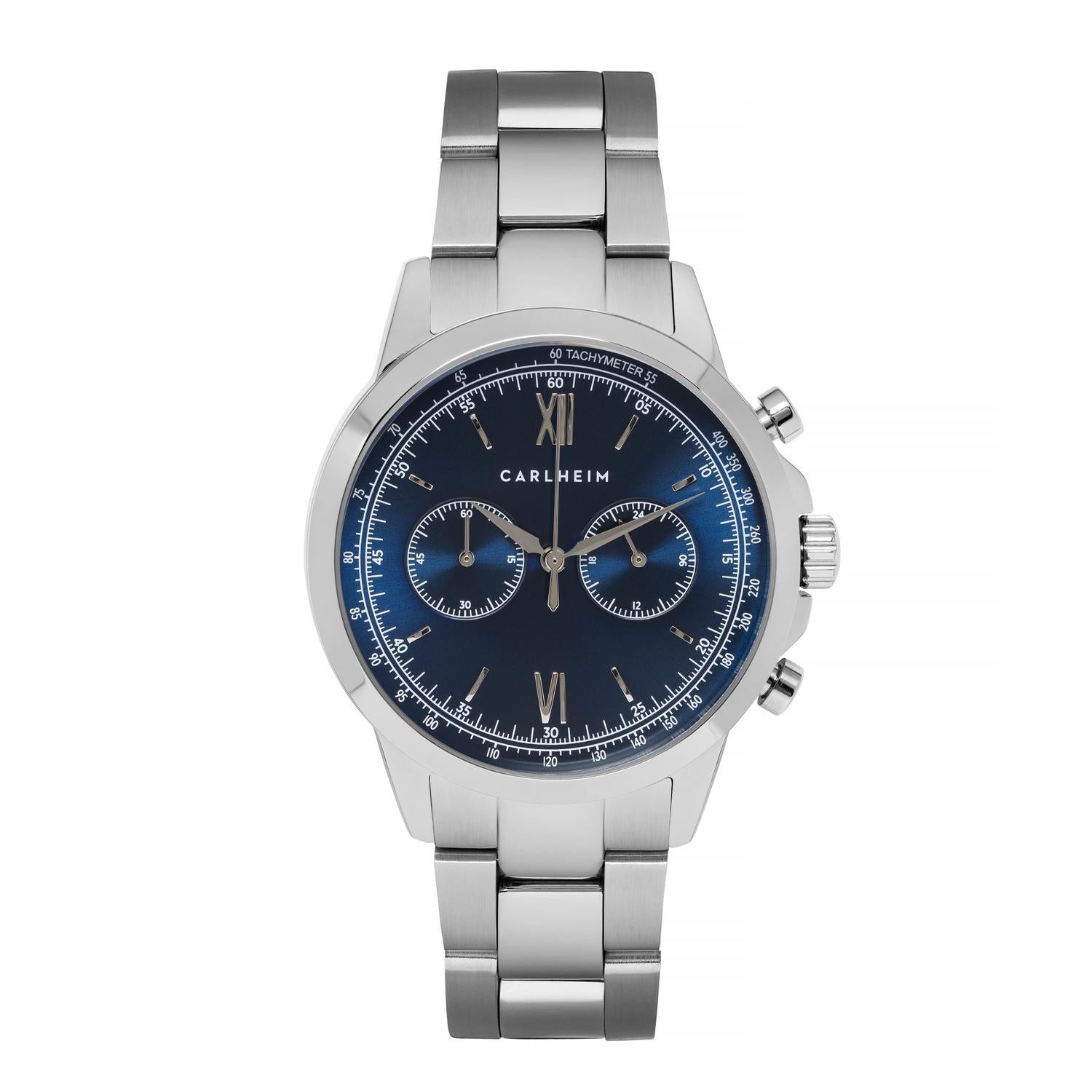 Albin Watch Men's watches - Albin 40 Silver (Blue) Stainless Steel - Carlheim